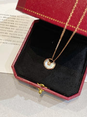 Cartier Necklace Amulette White Pink Gold