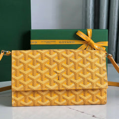 Goyard Varenne Continental Wallet 19cm Yellow Canvas & Calfskin