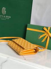 Goyard Varenne Continental Wallet 19cm Yellow Canvas & Calfskin