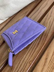 CC A84105 Coin Case Purple Gold Metal Caviar 240731