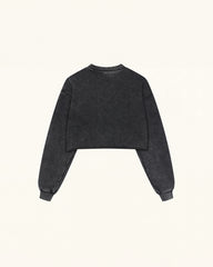 Whimsical Faux Embroidery Dachshund Sweatshirt - Black