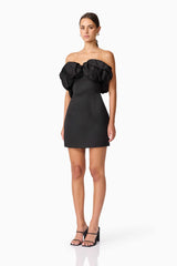 Sharon Strapless Mini Dress in Black