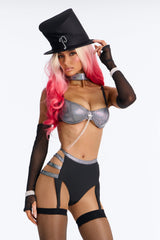 After Dark Showgirl 8 Piece Costume Set - Black/Pink