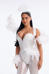 Heavenly Hottie 4 Piece Costume Set - White
