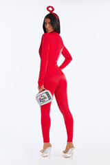 Po-ssibly Hot 4 Piece Costume Set - Red