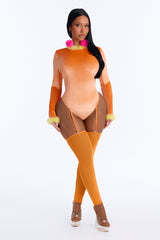 Moustache Mischief Cutie 3 Piece Costume Set - Orange