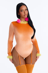 Moustache Mischief Cutie 3 Piece Costume Set - Orange