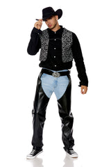 Wild West Cowboy 4 Piece Costume Set - Black