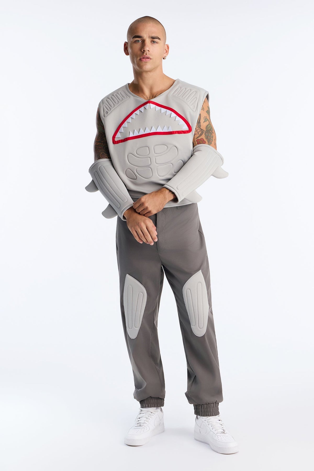 Shark Attack 4 Piece Costume Set - Grey