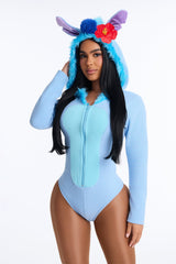 Hawaiian Mayhem Babe 1 Piece Costume Set - Blue