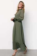 Luciana Maxi Dress | Dark Sage