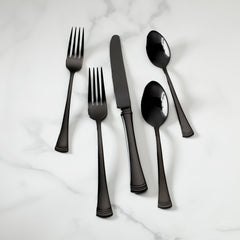 Portola Black Mirror 20-Piece Flatware Set