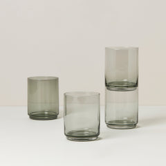 Tuscany Classics Stackable Smoke Tall Glasses, Set of 4