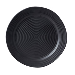 Ridge Black Dinner Plate