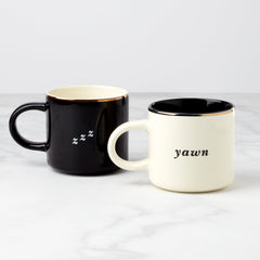 Two of a Kind Yawn & Zzz Mugs, Set of 2