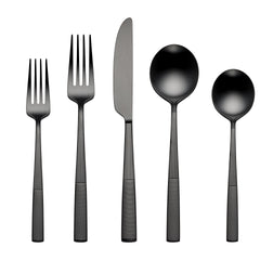 Modulus Black Satin 20-Piece Flatware Set