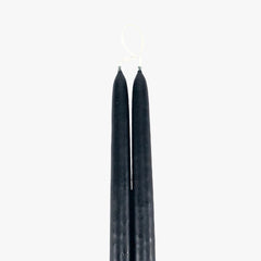 Dripless Black 12" Taper Candles, Set of 2