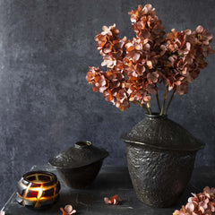 Artificial Antique Pink Cone Hydrangea Stem