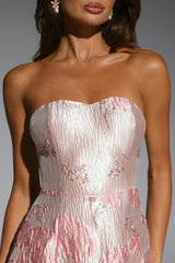 Wisteria Wishes Strapless Mini Dress Pink