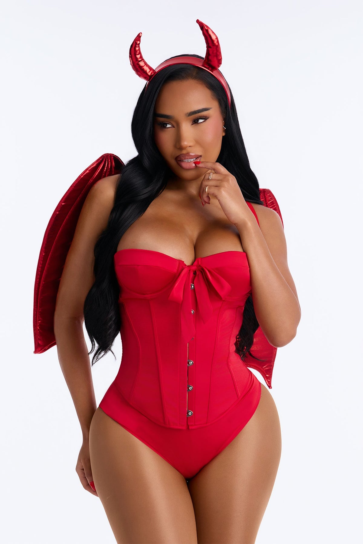 Fallen Angel 4 Piece Costume Set - Red