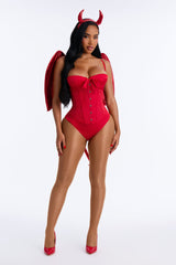 Fallen Angel 4 Piece Costume Set - Red