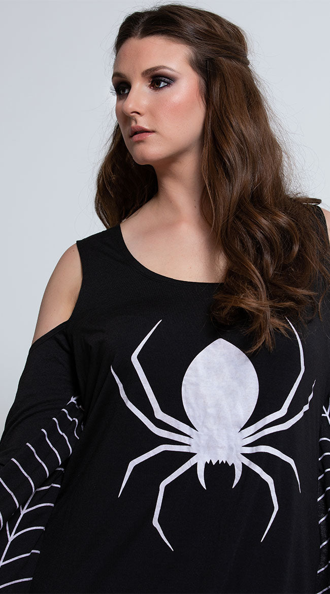 Plus Size Jersey Spider Web Dress Costume - Image 7