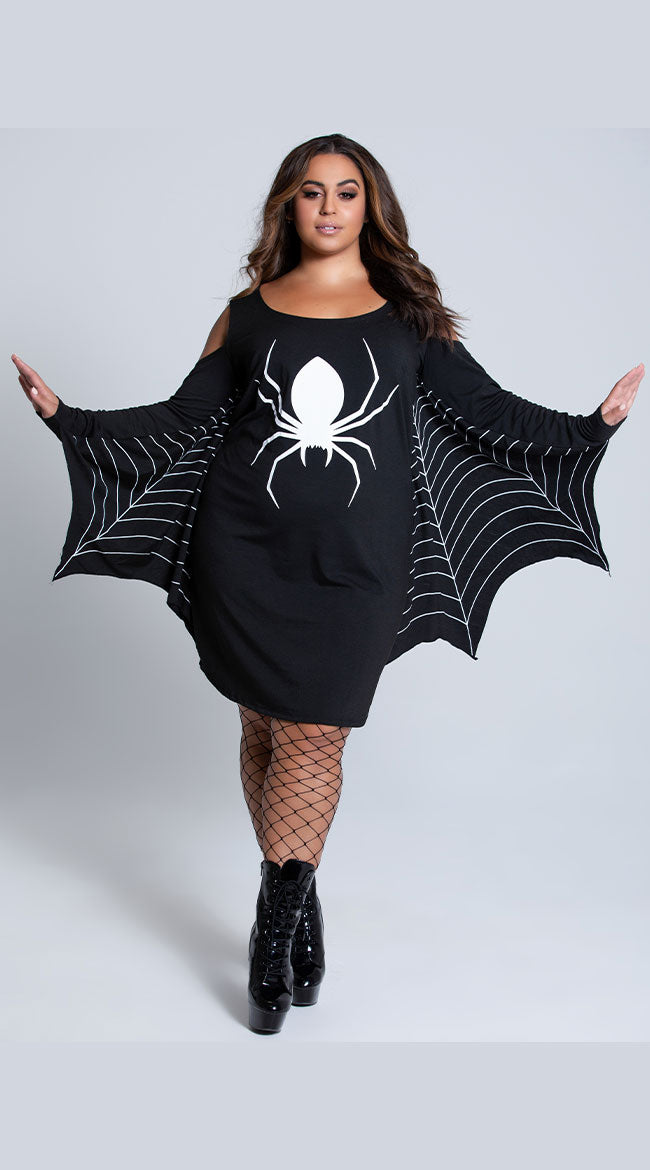 Plus Size Jersey Spider Web Dress Costume - Image 6