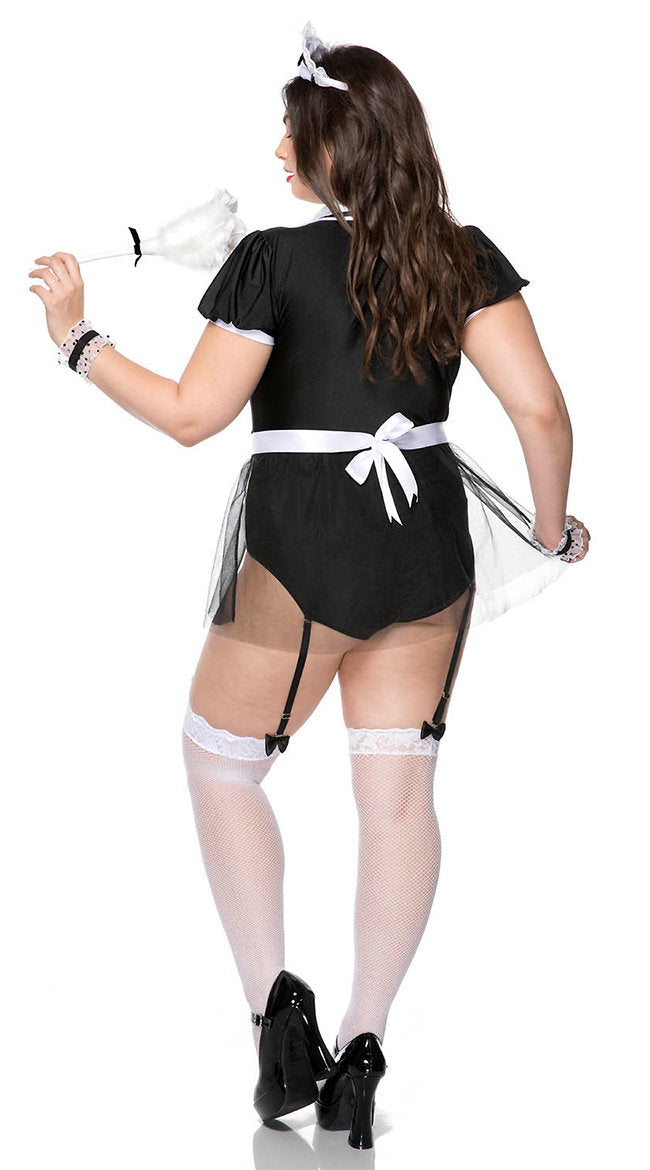 Plus Size Naughty French Maid Costume - Image 7