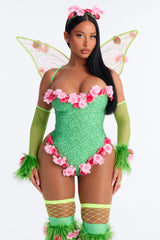 Flutter And Flirt 7 Piece Costume Set - Green