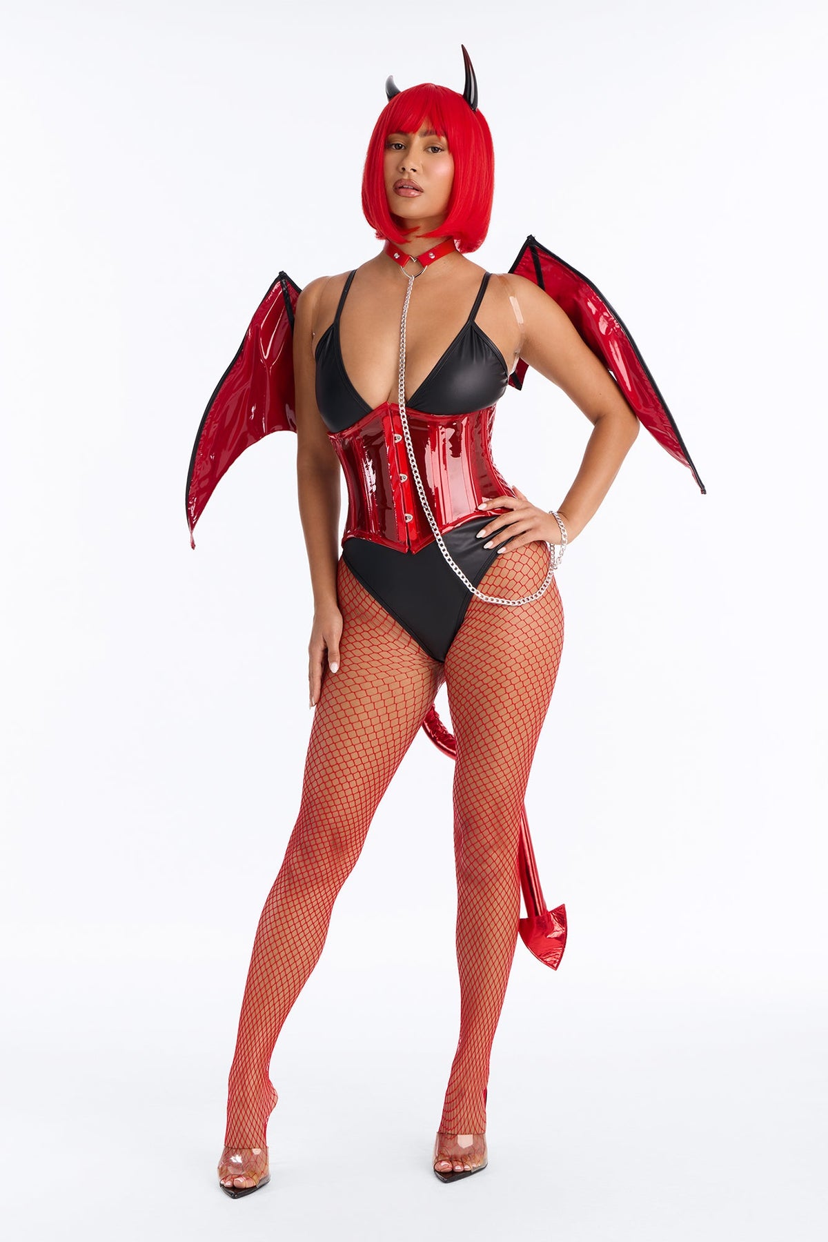 Underground Dark Devil 7 Piece Costume Set - Black/Red