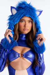Golden Ring Tease 4 Piece Costume Set - Blue