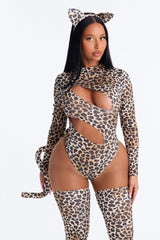 Jungle Heat 3 Piece Costume Set - Brown/combo