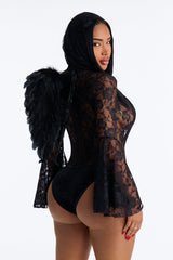 Forbidden Halo 2 Piece Halloween Costume - Black
