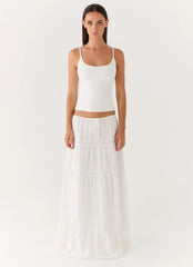 Yours To Keep Maxi Skirt - White