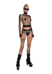 Digital Remnants Lingerie Set - Black