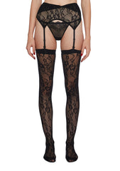 Pull You Close Garter Set - Black