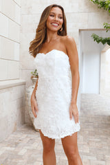 It's A Love Story Tulle Mini Dress White