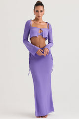 Violet Cutout Maxi Skirt