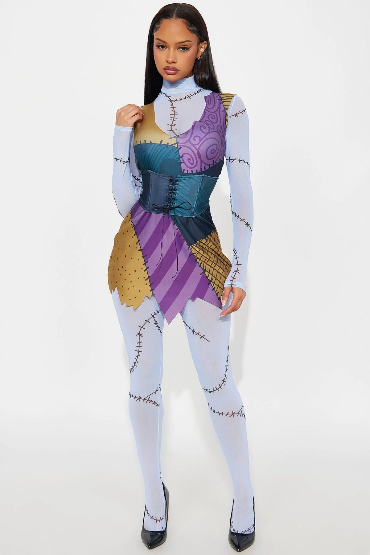 Mad Lab Mistress 4 Piece Costume Set - Multi Color