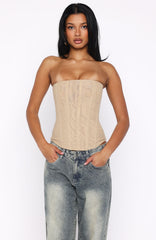 Tell Me A Secret Strapless Bustier Nude