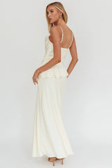Jerica Ruffle Waist Maxi Dress Butter
