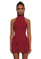 Main Character Polka Dot Dress - Red