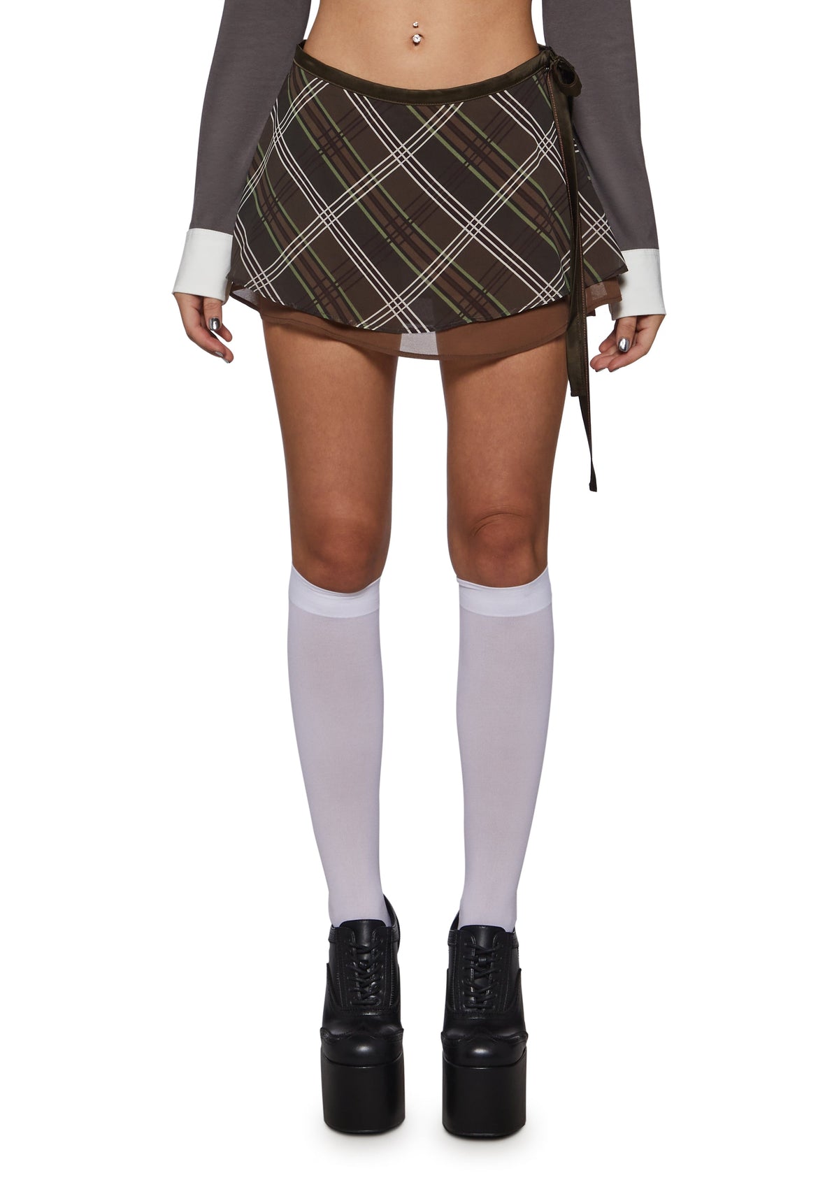 Sable Plaid Mini Skirt