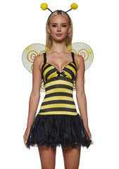 Y2K Bumble Bee Mini Dress  Costume