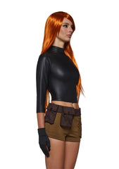 Cartoon Possible Spy Costume and Wig Set