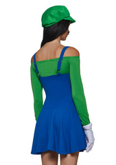 Plumber Bros Dress Costume - Green