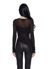 Analog Cowl Neck With Bandeau Top - Black