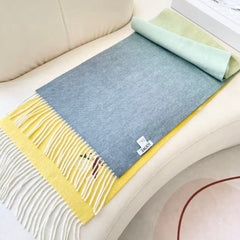 Loewe Scarf 180CM Yellow Gray Cashmere 924194