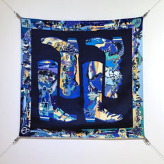 HM The Story 90 CM Dark Blue Cashmere and Silk 293063