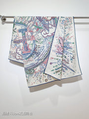 HM Connecting 140 CM White Colorful Cashmere and Silk 293096